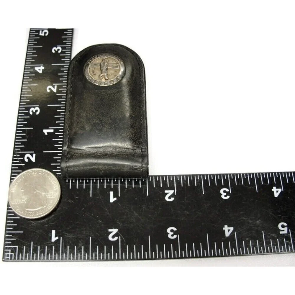 Vintage Leather Fossil Golf Classic Money Clip Men Wallet